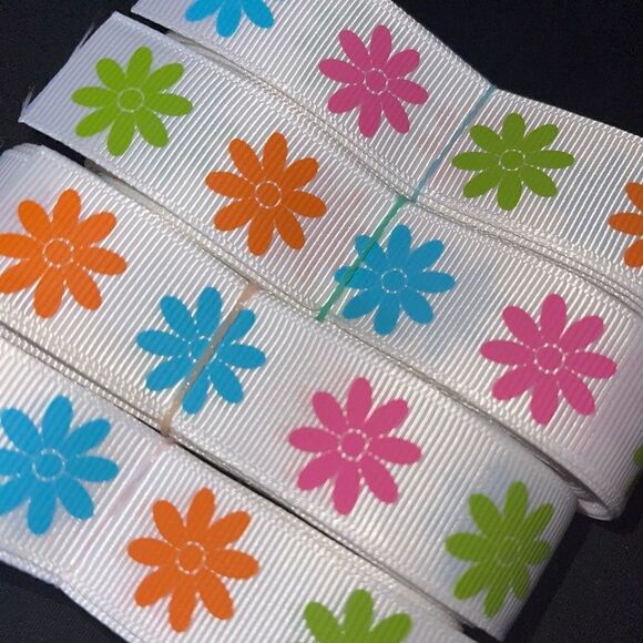 Grosgrain Ribbon 7/8” 5 yards 5/$20 hair bows shipping supplies flowers daisies - Picture 7 of 10